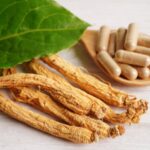 alt="Ashwagandha root and leaves"