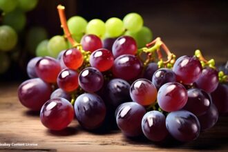 alt="green and red grapes"