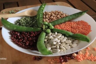 alt="peas and various beans"
